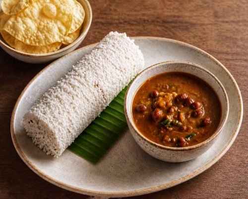 Puttu and kadala curry